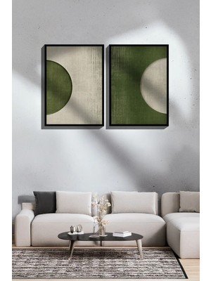 Artavessa 2 Parça Gerçek Siyah Renkli Çerçeveli Tablo Seti - Model 44