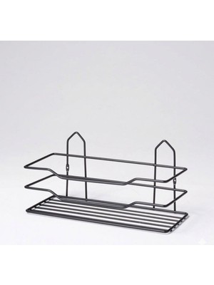 Efemark Efe Mark Premium Tek Katlı Duş Rafı Paslanmaz Siyah