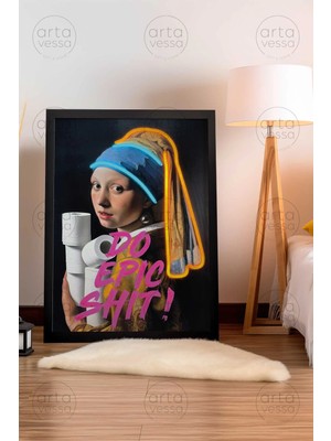 Artavessa Tek Parça Siyah Çerçeveli Tablo - ARTPLSTKSYH40