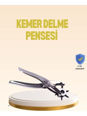 İlk El Grup Ieg™ Profesyonel Deri Delme Pensesi Döner Başlıklı Kemer Delici 6 Fonksiyonlu