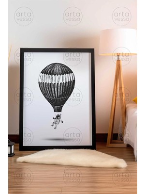 Artavessa Tek Parça Siyah Çerçeveli Tablo - ARTPLSTKSYH20