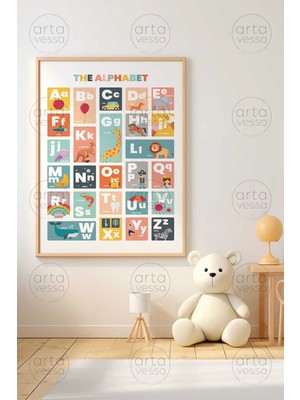 Artavessa Tek Parça Ham Renk Gerçek Ahşap Çerçeveli Tablo - Teknrsymdf-39