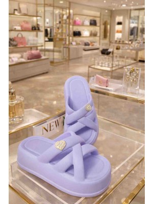 🌟 Lavin’s Luxury Lavanta Inci Detaylı Terlik