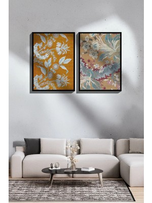 Artavessa 2 Parça Gerçek Siyah Renkli Çerçeveli Tablo Seti - Model 36