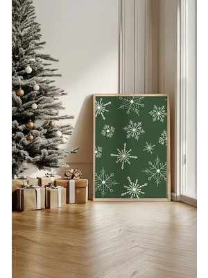 Artavessa Tek Parça Gerçek Ham Ahşap Çerçeveli Yılbaşı(New Year) Temalı Tablo - Model 46
