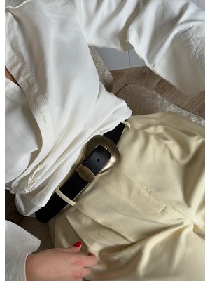 KİLİGİSTANBUL Iggy Siyah Suni Deri Kemer 100 cm