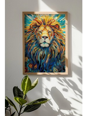Artavessa Tek Parça Gerçek Ham Ahşap Çerçeveli Mosaic Temalı Tablo - Model 35
