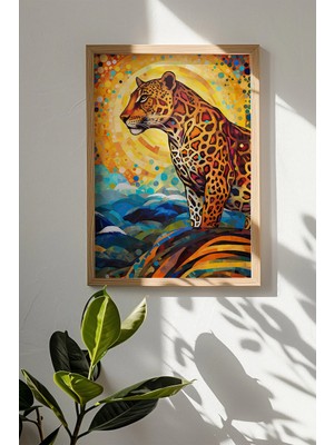 Artavessa Tek Parça Gerçek Ham Ahşap Çerçeveli Mosaic Temalı Tablo - Model 9