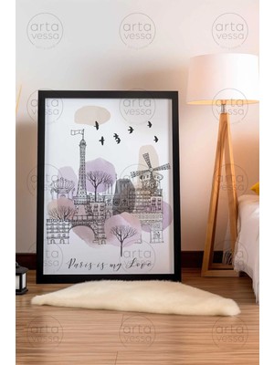 Artavessa Tek Parça Siyah Çerçeveli Tablo - ARTPLSTKSYH19
