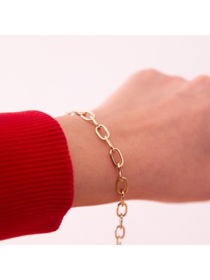 Adil İdil Kuyumculuk 14 Ayar Altın Sarı Ataç Bileklik