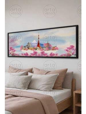 Artavessa Tek Parça Siyah Çerçeveli Panoramik Tablo - Artsyhmdfyty5