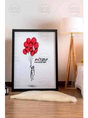 Artavessa Tek Parça Siyah Çerçeveli Tablo - ARTPLSTKSYH24