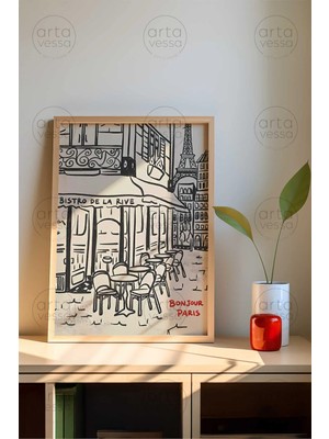 Artavessa Tek Parça Ham Renk Gerçek Ahşap Çerçeveli Tablo - Tekartcrvmdf-31