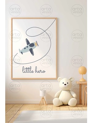 Artavessa Tek Parça Ham Renk Gerçek Ahşap Çerçeveli Tablo - Teknrsymdf-31