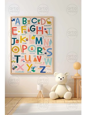 Artavessa Tek Parça Ham Renk Gerçek Ahşap Çerçeveli Tablo - Teknrsymdf-38