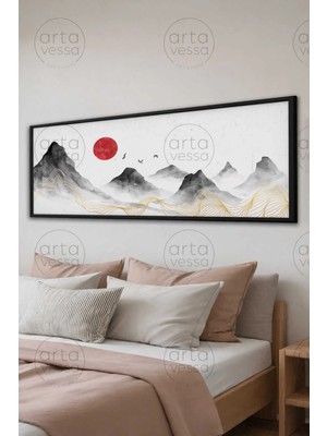 Artavessa Tek Parça Siyah Çerçeveli Panoramik Tablo - Artsyhmdfyty2