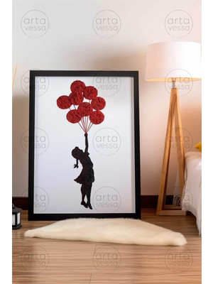 Artavessa Tek Parça Siyah Çerçeveli Tablo - ARTPLSTKSYH12