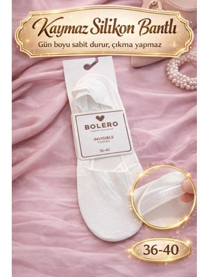 Bolero 3'lü Kaymaz Silikon Bantlı Lazer Kesim Babet Çorap – Çıkma Yapmaz (36-40)