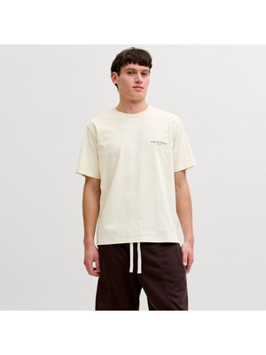 Jack & Jones Erkek Sirt Baskili Bisiklet Yaka Tisört - Montauk