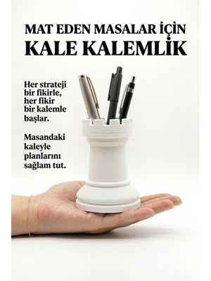 Muffy Stvdio Satranç Kale Tasarım Kalemlik ve Masa Düzenleyici