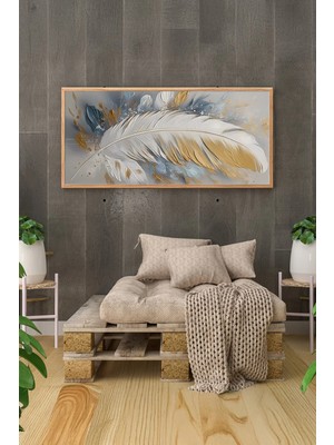 Artavessa Tek Parça Gerçek Ham Ahşap Yatay Panorama Çerçeveli Tablo - Model 29