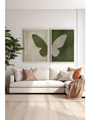 Artavessa 2 Parça Gerçek Ahşap Renkli Çerçeveli Tablo Seti - Model 20