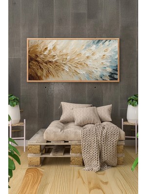 Artavessa Tek Parça Gerçek Ham Ahşap Yatay Panorama Çerçeveli Tablo - Model 27