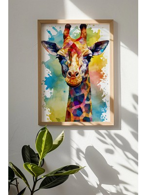 Artavessa Tek Parça Gerçek Ham Ahşap Çerçeveli Mosaic Temalı Tablo - Model 27