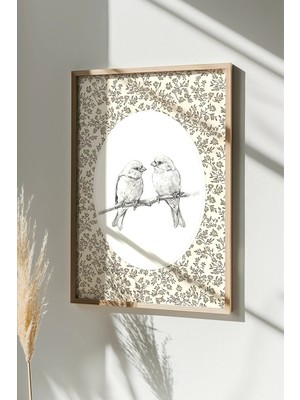 Artavessa Tek Parça Gerçek Ham Ahşap Çerçeveli Tablo - Model 22