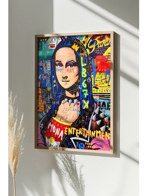 Artavessa Tek Parça Gerçek Ham Ahşap Çerçeveli Tablo - Model 39