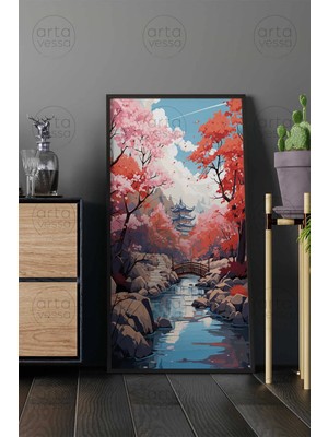 Artavessa Tek Parça Siyah Çerçeveli Panoramik Tablo - ARTSYHMDFDKY20