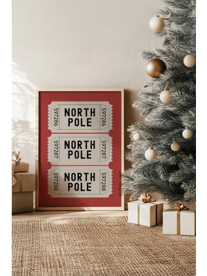 Artavessa Tek Parça Gerçek Ham Ahşap Çerçeveli Yılbaşı(New Year) Temalı Tablo - Model 35