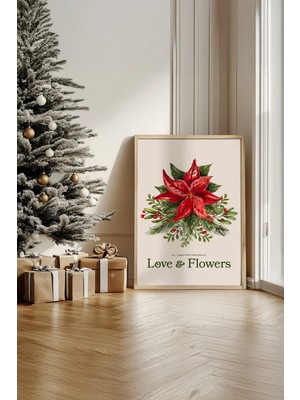 Artavessa Tek Parça Gerçek Ham Ahşap Çerçeveli Yılbaşı(New Year) Temalı Tablo - Model 98