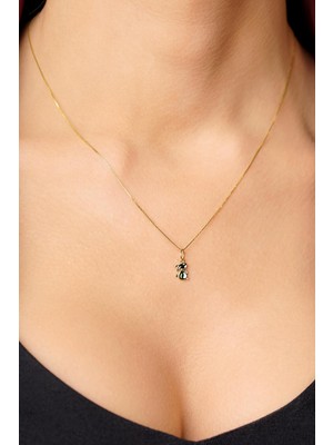 Fiyonk Kuyumculuk 14 Ayar Altın Küp Zincirde Tavşan Kolye Ucu