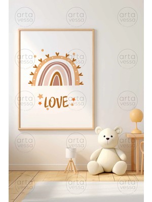 Artavessa Tek Parça Ham Renk Gerçek Ahşap Çerçeveli Tablo - Teknrsymdf-4