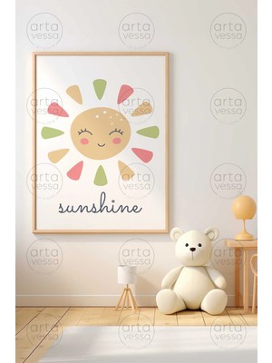 Artavessa Tek Parça Ham Renk Gerçek Ahşap Çerçeveli Tablo - Teknrsymdf-29