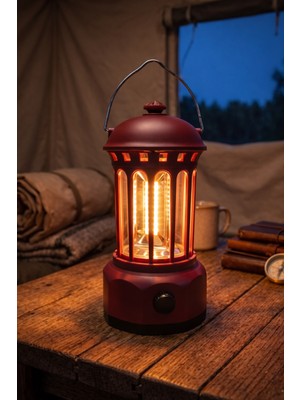 Blackbird Game Center Glr L800BR Retro Tasarım Şarjlı Kamp Lambası - 250 Lümen Vintage Fener