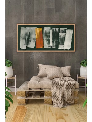 Artavessa Tek Parça Gerçek Ham Ahşap Yatay Panorama Çerçeveli Tablo - Model 16