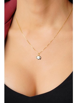 Fiyonk Kuyumculuk 14 Ayar Altın Küp Zincirde Fil Kolye Ucu