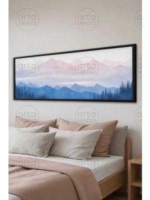 Artavessa Tek Parça Siyah Çerçeveli Panoramik Tablo - Artsyhmdfyty7