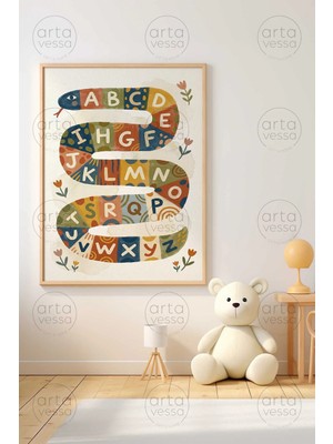 Artavessa Tek Parça Ham Renk Gerçek Ahşap Çerçeveli Tablo - Teknrsymdf-54