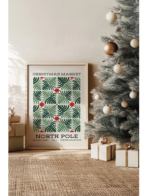 Artavessa Tek Parça Gerçek Ham Ahşap Çerçeveli Yılbaşı(New Year) Temalı Tablo - Model 23