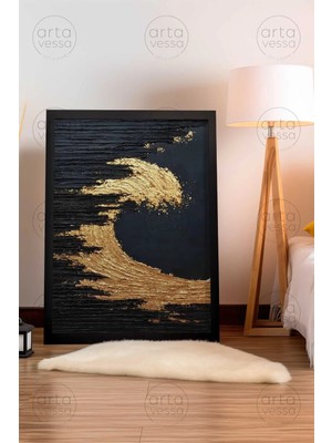 Artavessa Tek Parça Siyah Çerçeveli Tablo - Artplstksyh5