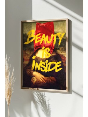 Artavessa Tek Parça Gerçek Ham Ahşap Çerçeveli Tablo - Model 40