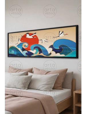 Artavessa Tek Parça Siyah Çerçeveli Panoramik Tablo - Artsyhmdfyty1