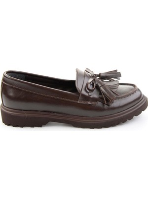 Bambi Kahve  Kadın Loafer Ayakkabı K01936000109