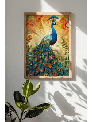 Artavessa Tek Parça Gerçek Ham Ahşap Çerçeveli Mosaic Temalı Tablo - Model 25