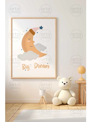 Artavessa Tek Parça Ham Renk Gerçek Ahşap Çerçeveli Tablo - Teknrsymdf-3