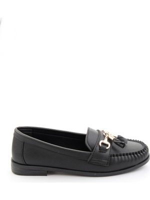 Bambi Siyah  Kadın Loafer Ayakkabı K01140006209