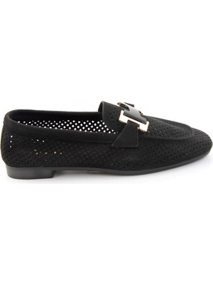 Bambi Siyah  Kadın Loafer Ayakkabı K01688012872